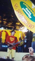 Bento Hinoto durante o Skol Rock, no per�odo da Oktoberfest 95, em Blumenau / SC, em 22/10/1995. - autoria n�o identificada